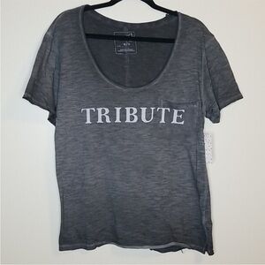 NWT We The Free Gray Tribute Top